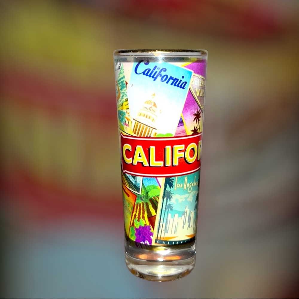 California Souvenir Double Shot Tall Shot Glass